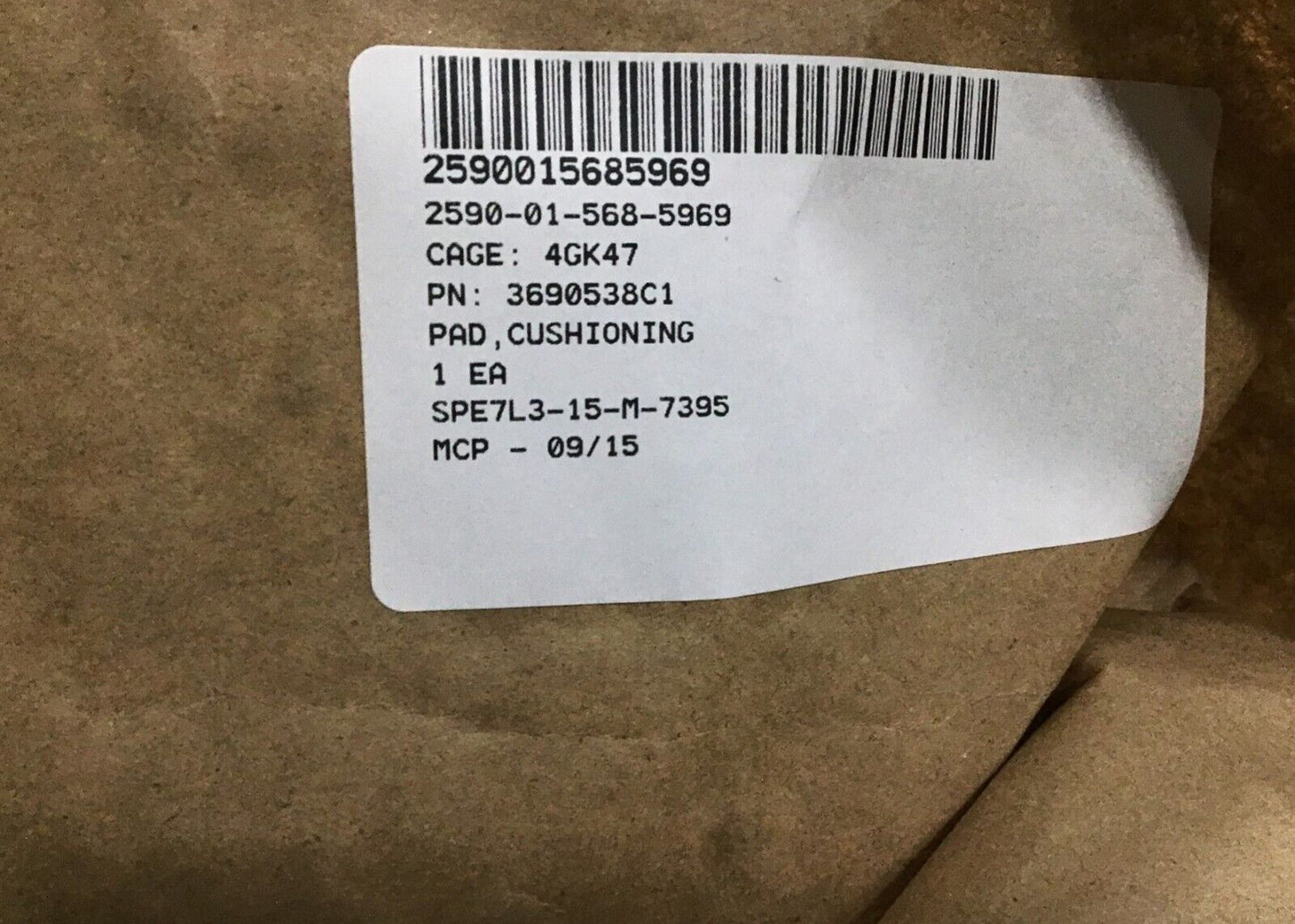 MRAP MAXXPRO 3690538C1 ROOF UPHOLSTERY CUSHIONING PAD LH 2590-01-568-5969