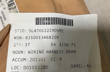 PALLETIZED LOADING SYSTEM OSHKOSH 1916330 86" WIRING HARNESS 6150-01-346-8209