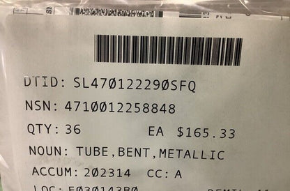PLAIN ROUND METALLIC BENT TUBE 85-33078 4710012258848 4710-01-225-8848 USA-STOCK