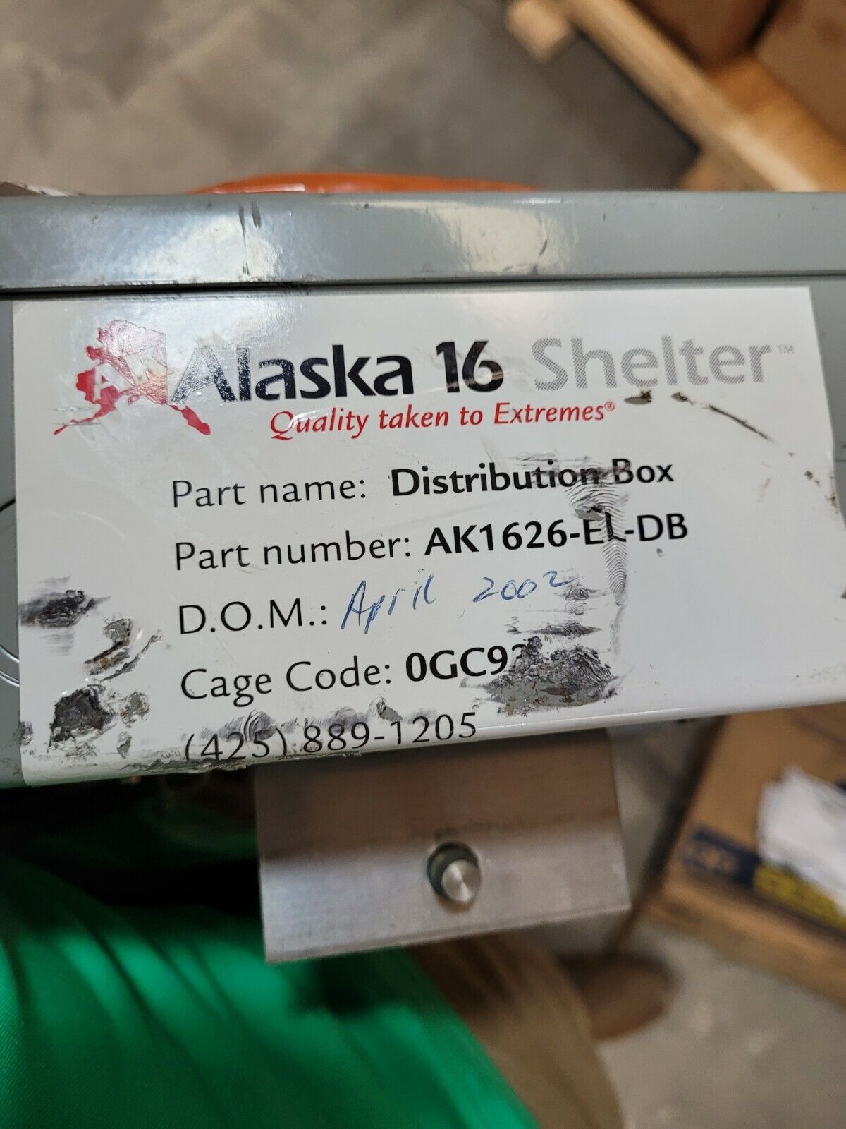 POWER DISTRIBUTION BOX: Alaska Structures AK1626-EL-DB