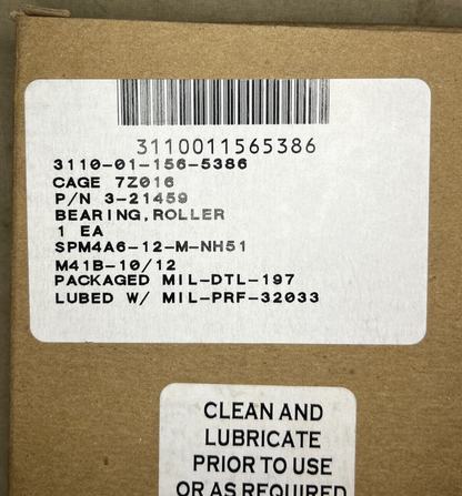 HEMTT, M1070 HEAVY TRUCK 3-21459 ROLLER BEARING 2AT492 3110-01-156-5386 NOS