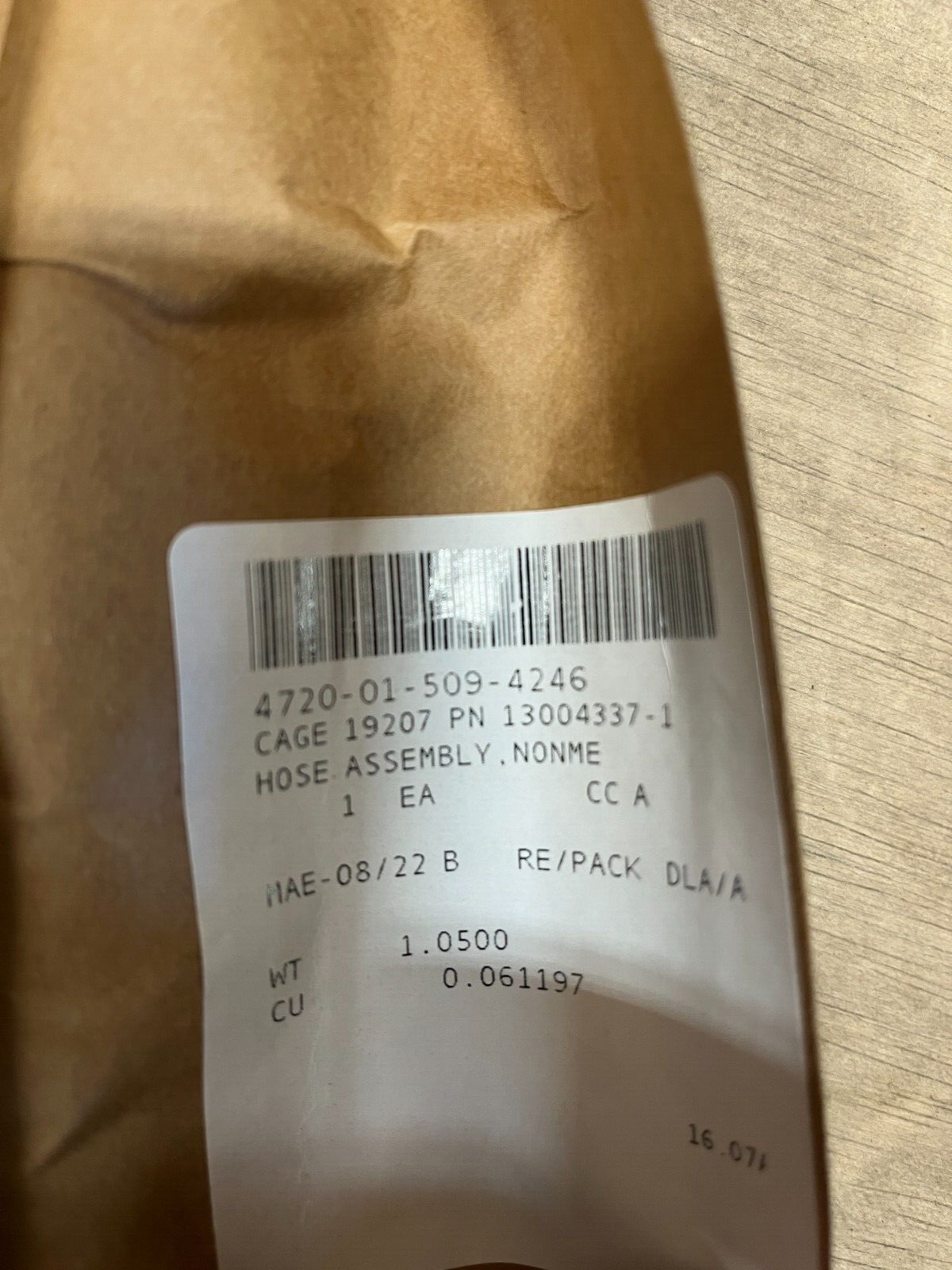 NEW M198 155MM HOWITZER 13004337-1 NONMETALLIC HOSE ASSEMBLY 4720-01-509-4246