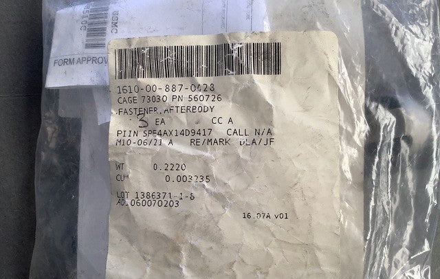 Afterbody Fastener 560726 NSN 1610-00-887-0428 - photo 2