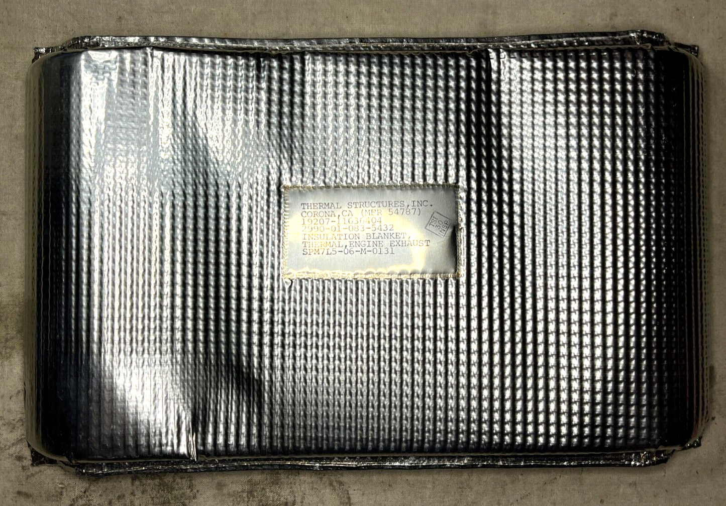 MILITARY M992 FAASV VEHICLE 11636404 EXHAUST INSULATION COVER 2990-01-083-5432