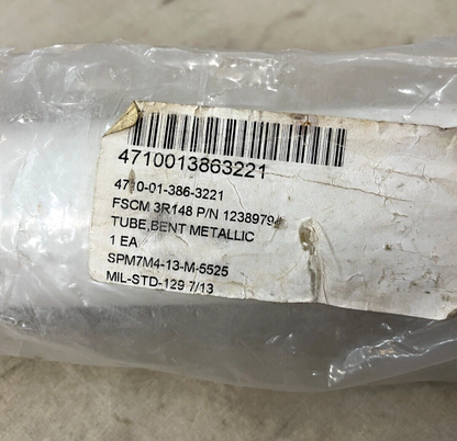 M-109 HOWITZER M992 FAASV BENT METALLIC TUBE ASSEMBLY 12389794 4710-01-386-3221