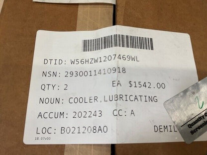 Cummins 3053392 Engine Lubricating Oil Cooler NSN 2930-01-141-0918 TRUCK 20 TON