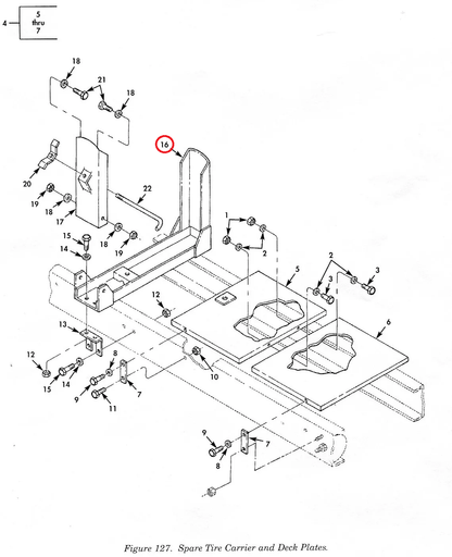 M915 TRUCK 5994942 SPARE TIRE RETAINER 2FS974 2590-01-147-3006