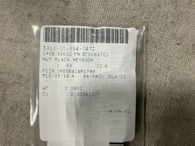 Plain Nut E75503913 NSN 5310-01-554-0472 - photo 3