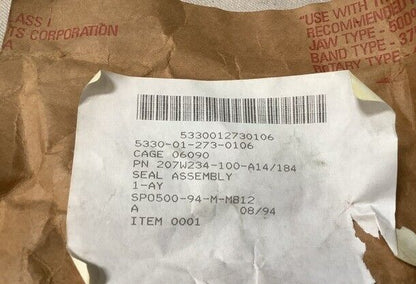 Tyco Electronics 207W234-100-A14/184 5750116-015 Seal Assembly 5330-01-273-0106