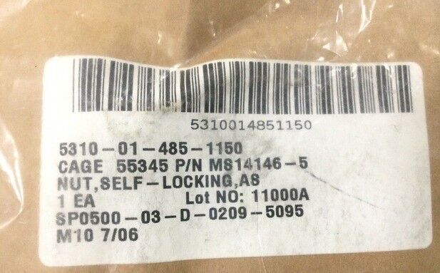 (1) Genuine Alamo MS14146-5 Assembled Washer Self-locking Nut 5310-01-485-1150