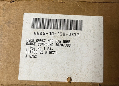 COMPOUND PRESSURE-VACUUM GAUGE NA14-PCG4-LWCX 5IN-HG/5LB 6685-00-530-0373 NOS