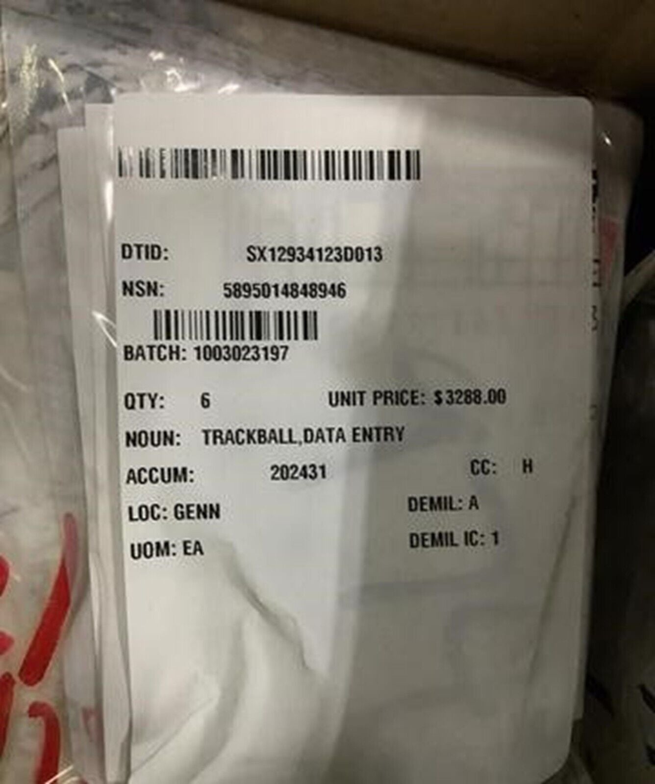 ORBIT INSTRUMENT 60193-3 ROLLBALL ASSEMBLIES DATA ENTRY TRACKBALL 5895014848946