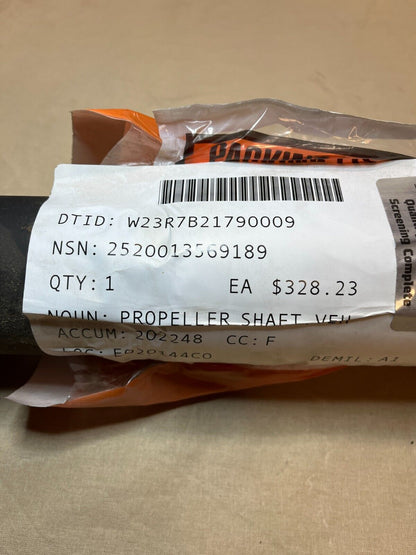 M998 HMMWV HUMMER 12342620 FRONT PROPELLER DRIVESHAFT 915806 2520-01-356-9189