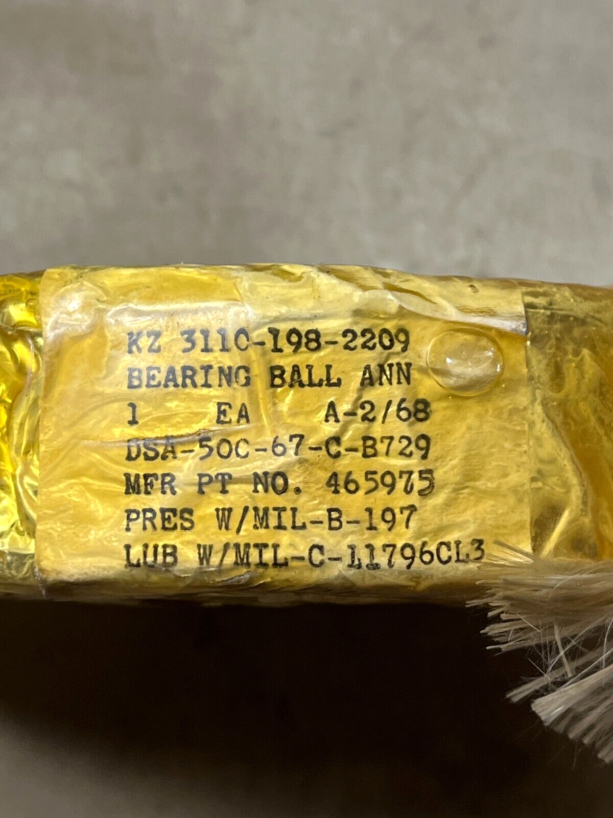 DUPLEX ANNULAR BALL BEARING KZ 3110-00-198-2209 SKF 465975