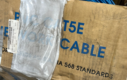 CAT5E 350 MHZ 14AMGX4P STRANDED-CORE BULK ETHERNET CABLE BLUE 1000FT