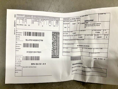 HET M1070, M1000 CHETTL TRAILER TRUCK SW28275 SLEEVE BUSHING 3120-01-351-7031