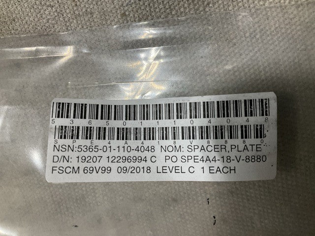 Plate Spacer 12296994-C NSN 5365-01-110-4048 - photo 4