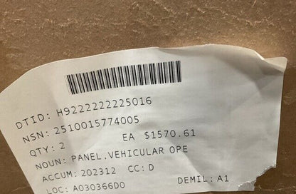 MRAP M-ATV OSHKOSH 3846260 OPERATION PANEL ASSY RH SWITCH,NGR 2510-01-577-4005
