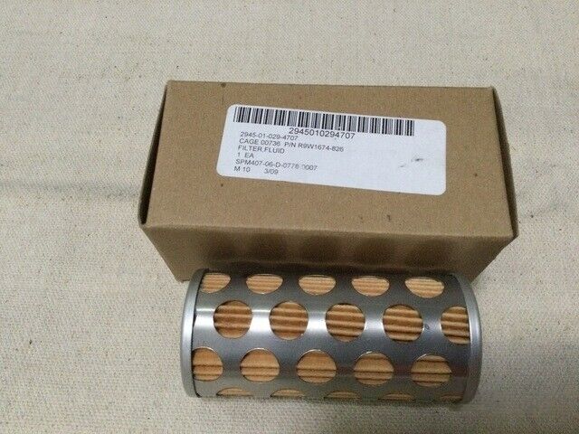 GENUINE R9W1674-826 4049T84P01 FLUID FILTER ELEMENT NSN 2945-01-029-4707
