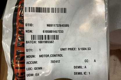 NORTHROP GRUMMAN 66364-001 BRAKE & GEAR TRAIN ASSEMBLY 66364 6105-00-145-7233