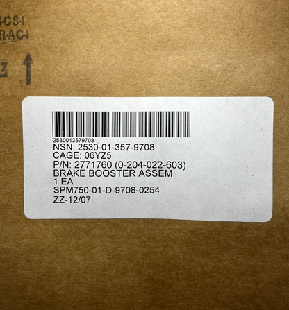 HMMWV M998 BRAKE BOOSTER CYLINDER ASSEMBLY KIT WITH HARDWARE 2530-01-568-8843