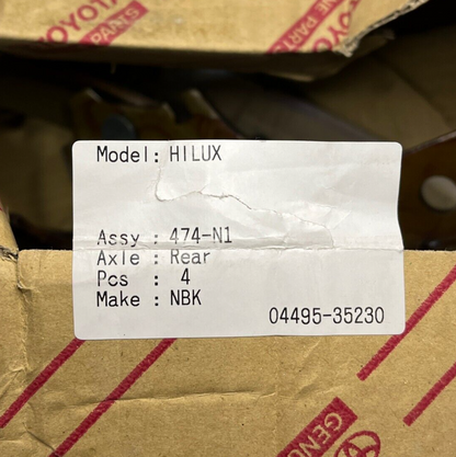 GENUINE OEM TOYOTA REAR BRAKE SHOE KIT LN508-FF 04495-35230 04495-26050 USA