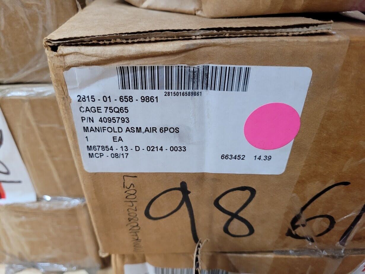 FIRE FIGHTING TRUCK TRUCK SMC MANIFOLD INTAKE 6 VALVE 4095793 2815-01-658-9861