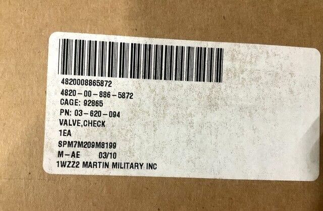 M275A1 RECOVERY TRUCK MICO 03-620-094 BRAKE LOCK CHECK VALVE 4820-00-886-5872
