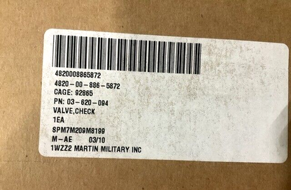 M275A1 RECOVERY TRUCK MICO 03-620-094 BRAKE LOCK CHECK VALVE 4820-00-886-5872