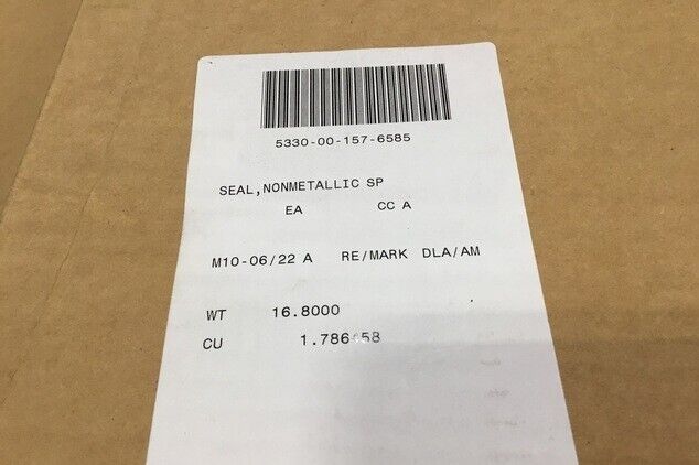 ASSAULT AMPHIBIOUS VEHICLE SOLID NONMETALLIC SEAL 2584051 5330-00-157-6585