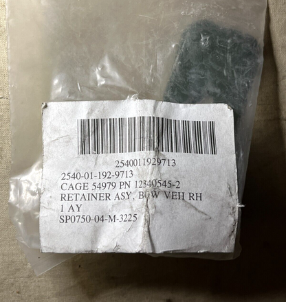 HMMWV HUMMER M998 12340545-2 BOW RETAINER RIGHT TROOP SEATS 2540-01-192-9713