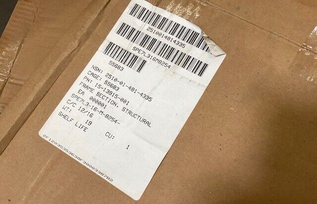 M915/M916 TRUCK 15-134915-001 VEHICLE STRUCTURAL FRAME SECTION 2510-01-481-4335