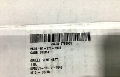 M997 HMMWV 12341624 HEAT AIR CIRCULATING VENTILATOR VENT GRILLE 2540-01-276-5935