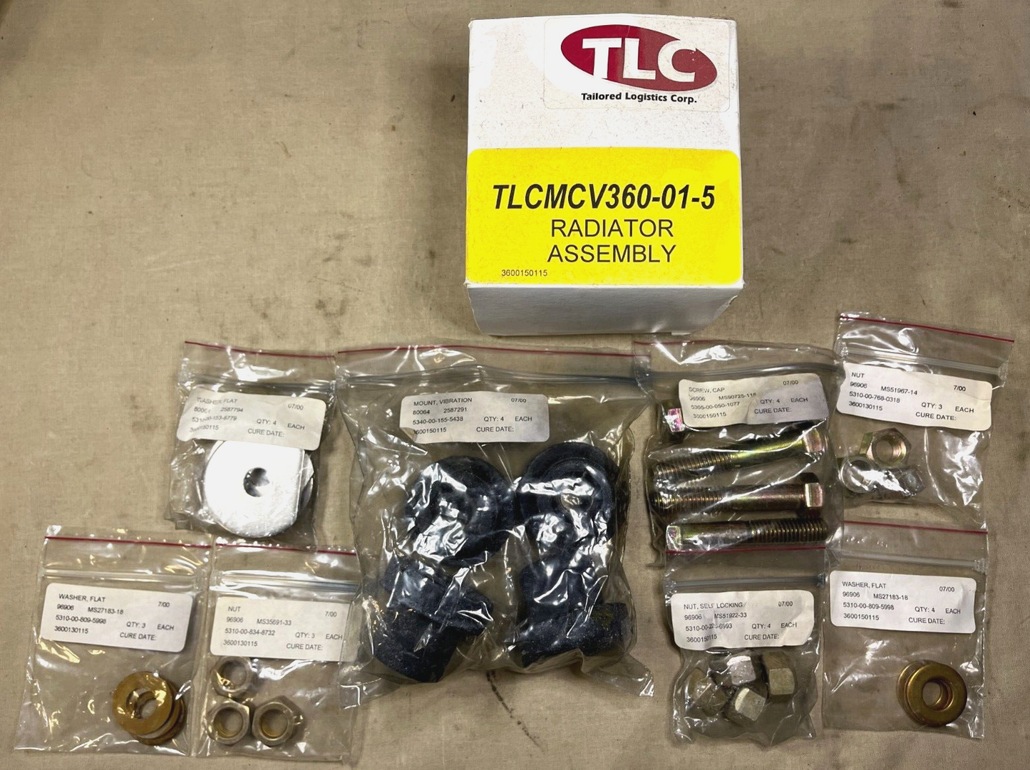 TLCMCV360 MECHANICAL EQUIPMENT SEAL REPLACEMENT PARTS KIT 5330-01-471-5481