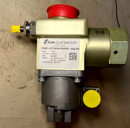 KIDDE DUAL 446958-2 SPECTRUM FIRE EXTINGUISHER VALVE 61423 4210-01-567-0705 MRAP
