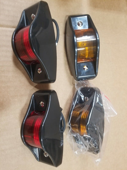 4 NEW BLACK  HMMWV MILITARY TRUCK LED SIDE CLEARANCE LIGHT MARKER KIT