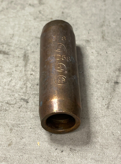 ERICO CC58 GROUND 2" ROD COUPLER, ROD DIA 5/8 IN BRONZE NOS