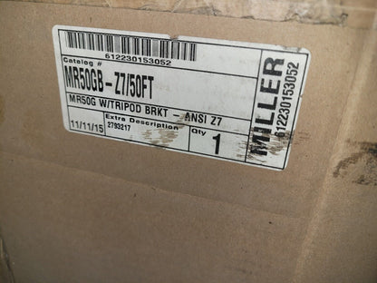 MILLER MR50GB-Z7/50FT SELF-RETRACTING LIFELINE 50 FT W/EMERGENCY RETRIEVAL HOIST