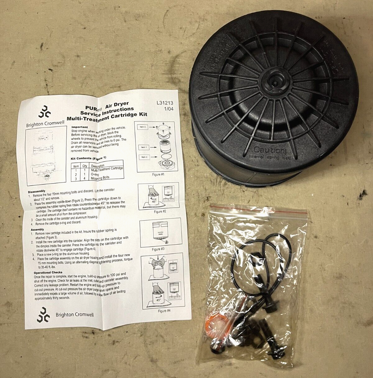 FMTV MRAP-M-ATV, RG31A3 RN60Z AIR DRIER PARTS KIT 10018499 4440-01-542-3419