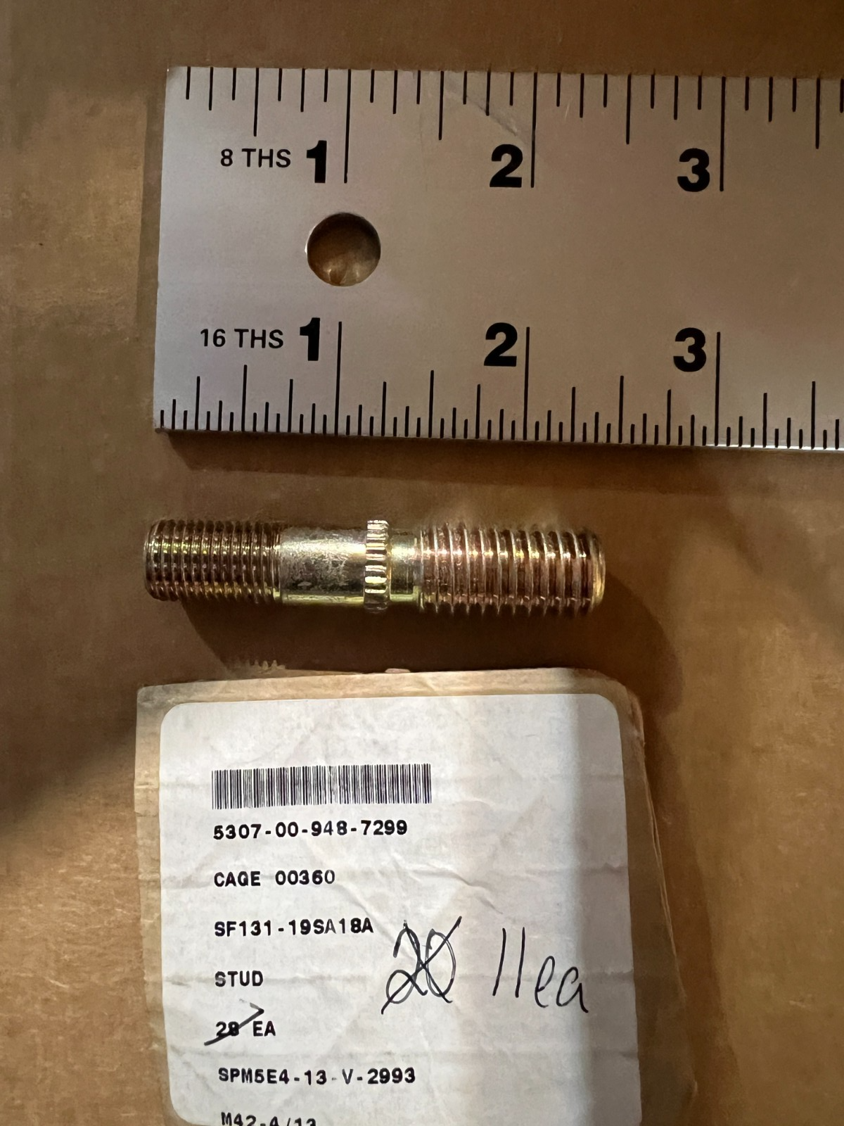 Stud HH-53J/M NSN 5307-00-948-7299