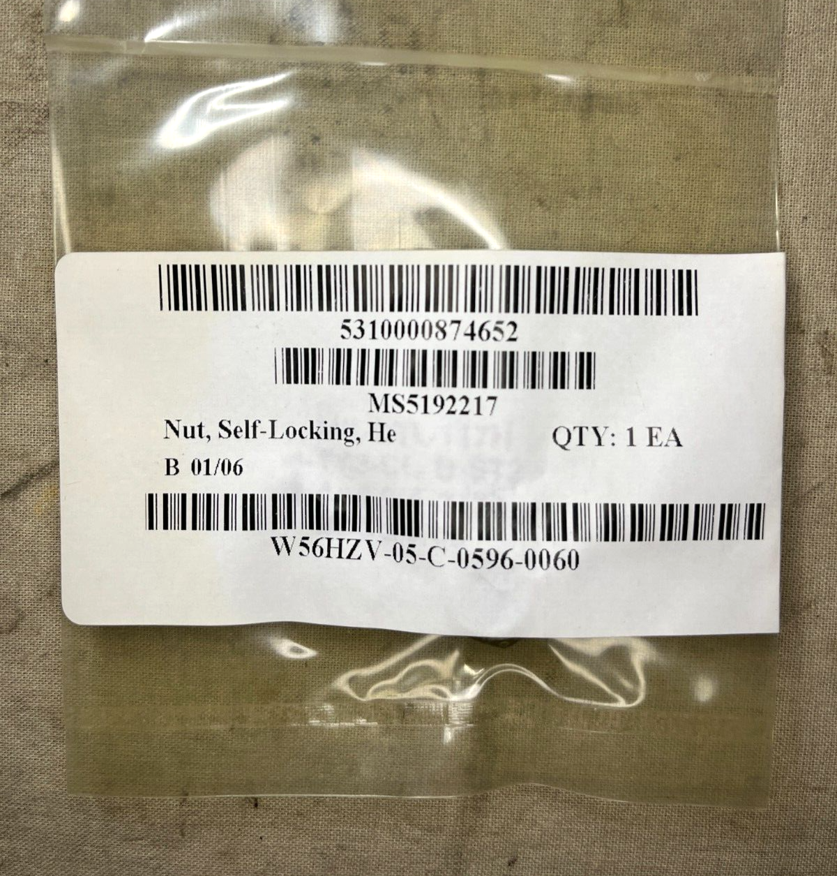 MRAP-RG-33 AMPV MLRS MS51922-17 3/8" HEXAGON SELF LOCKING NUT 5310-00-087-4652