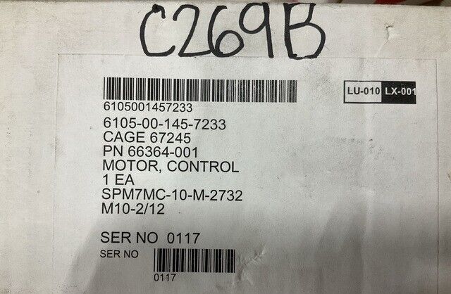 NORTHROP GRUMMAN 66364-001 BRAKE & GEAR TRAIN ASSEMBLY 66364 6105-00-145-7233