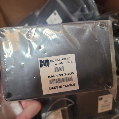 BUD INDUSTRIES AN-1313-AB IP68 ALUMINUM ENCLOSURE 4.9" L X 3.14" W X 1.59" BLACK