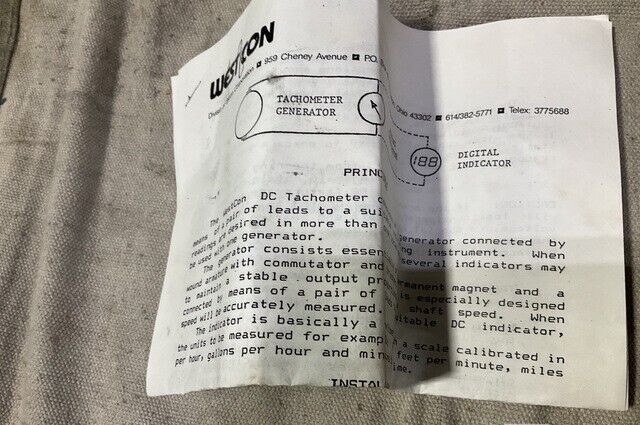 POWHATAN CLASS T-ATF 166 TACHOMETER GENERATOR 6 AC 750-9906000 6680-00-524-9895