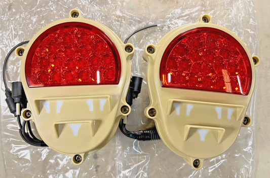 NEW LED HUMVEE M998 M35 2.5 TON 5 TON TAN 2EA. REAR TAIL LIGHT BRAKE LIGHT PAIR 6220-01-482-6105