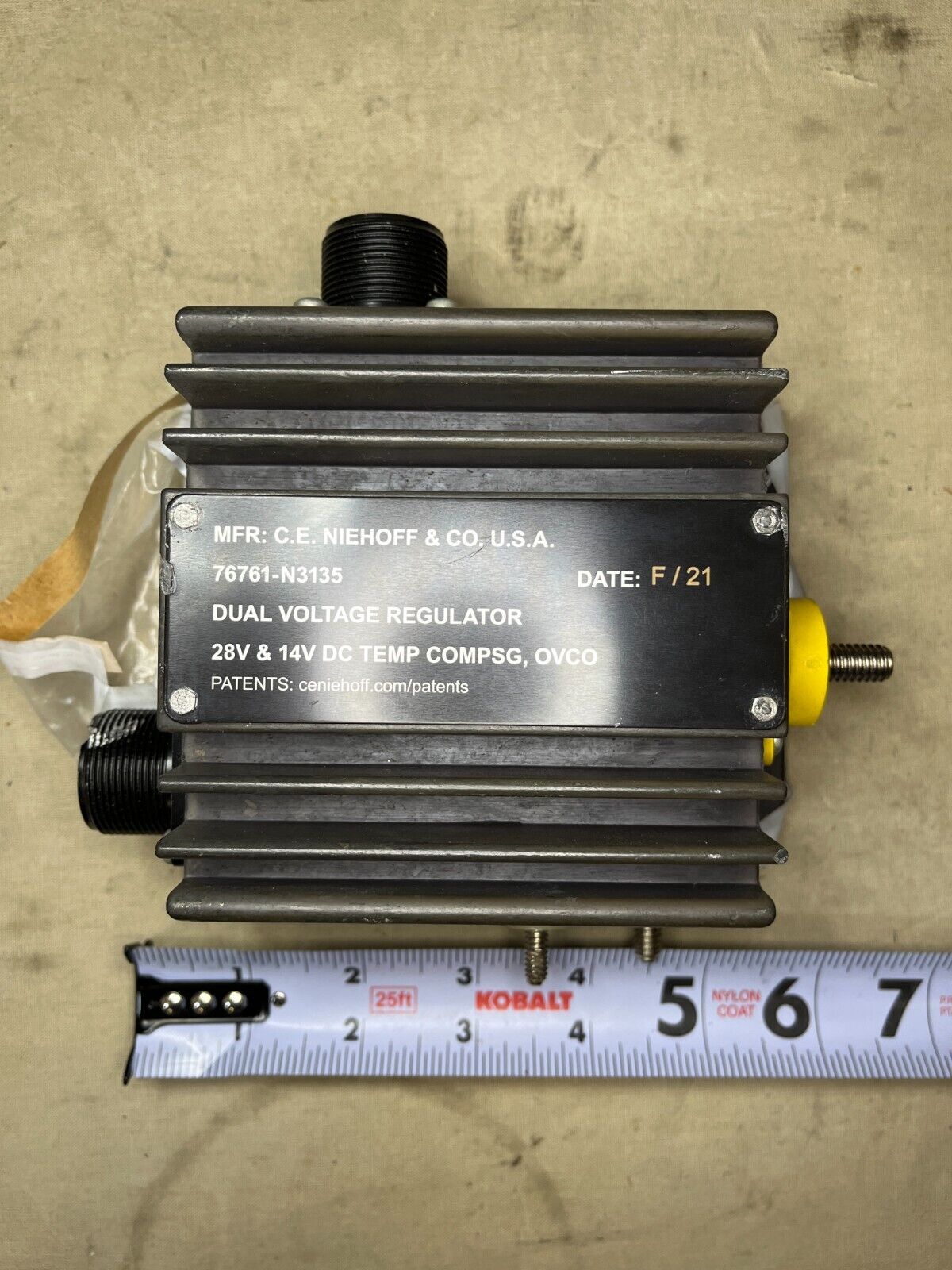 M998 HMMWV NIEHOFF N3103 28V 14V ENGINE GENERATOR REGULATOR 2920-01-483-2291 NOS