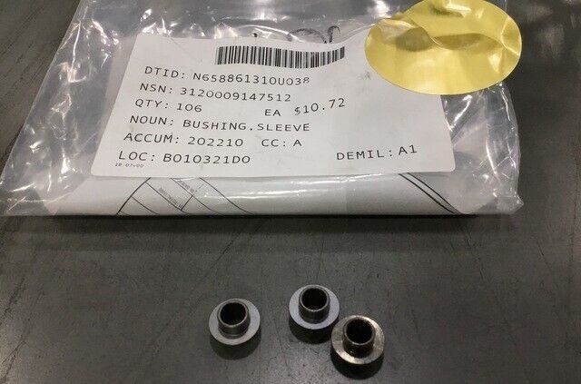 (1) GENUINE G.S. PRECISION 512222P3 SLEEVE BUSHING 3120-00-914-7512