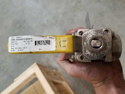 Ball Valve, CF8M Stainless Steel, Inline, 2-Piece, Pipe Size 2", Connection Type