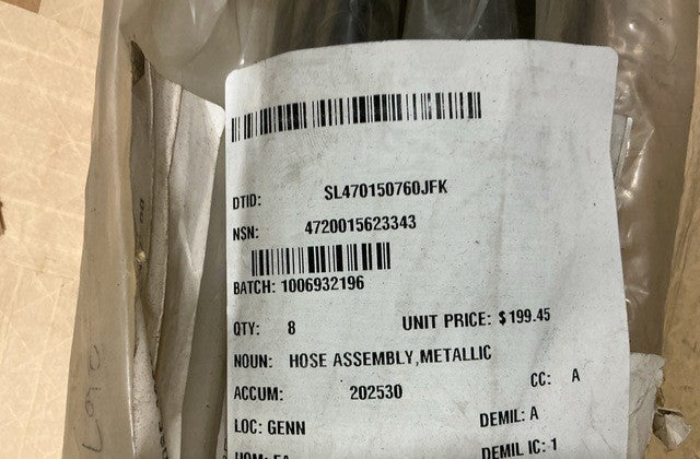Metallic Hose Assy 3672048 NSN 4720-01-562-3343 - photo 13