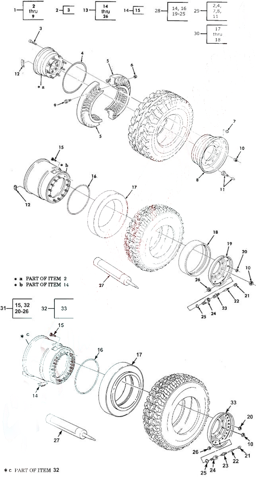 HMMWV 181098 HOLE 24 STUD PNEUMATIC TIRE WHEEL OUTER RIM 18109 2530-01-562-6058